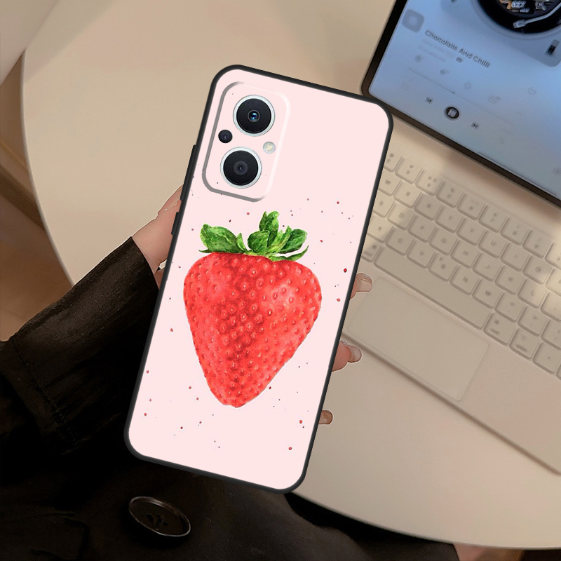 Custodia rossa a tema fragola  - Oppo Find X8 recensione e prezzo